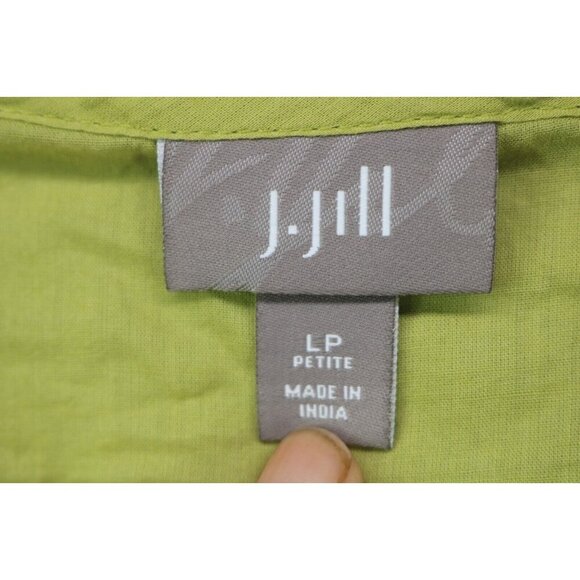 J.Jill Kelly Green Long Sleeve Button Down Tunic-Size Large/P - Picture 3 of 7